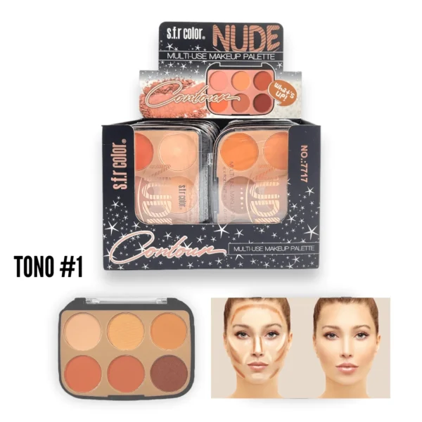 Paleta de CONTORNOS compactos (TONO#1)-7717